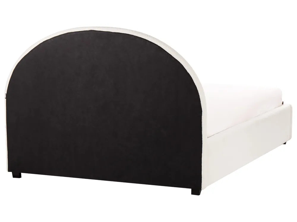 Ottoman Bed Boucle 140 x 200 cm (EU Double) Off-White Strandy