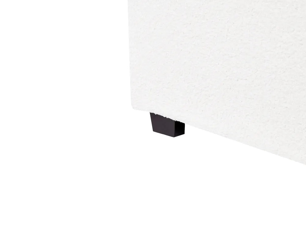 Ottoman Bed Boucle 160 x 200 cm (EU King Size) Off-White Strandy