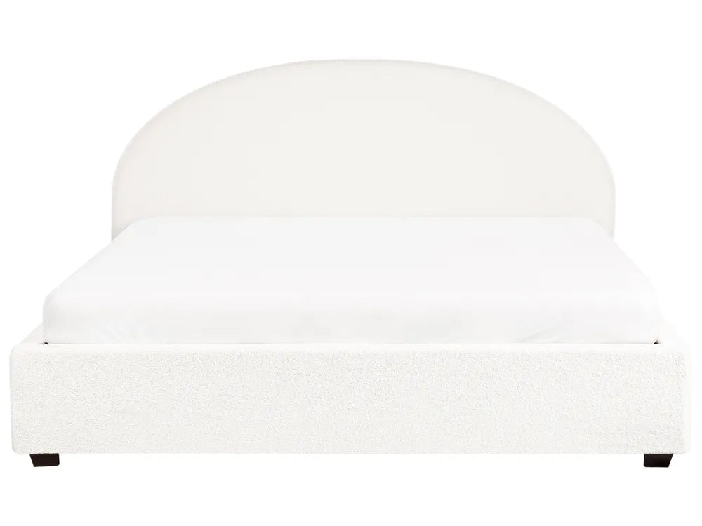 Ottoman Bed Boucle 180 x 200 cm (EU Super King) Off-White Strandy