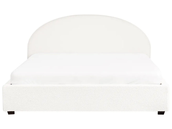 Ottoman Bed Boucle 180 x 200 cm (EU Super King) Off-White Strandy