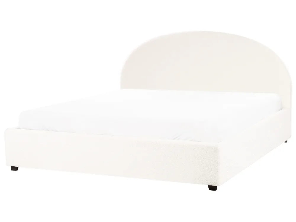 Ottoman Bed Boucle 180 x 200 cm (EU Super King) Off-White Strandy