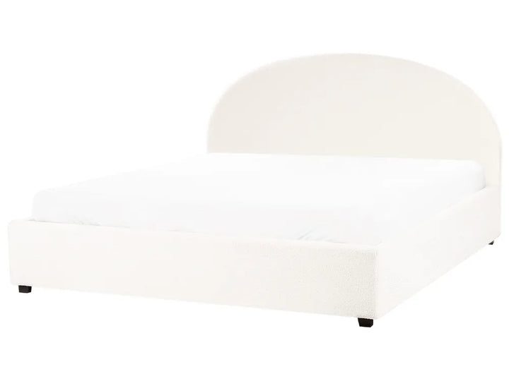 Ottoman Bed Boucle 180 x 200 cm (EU Super King) Off-White Strandy