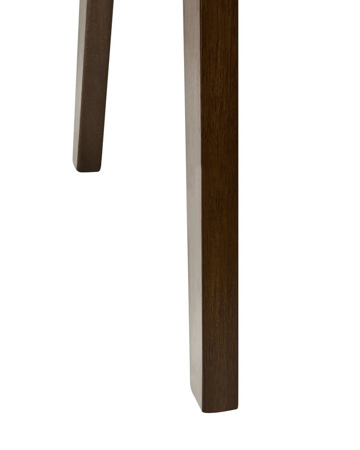Set of 2 Dining Chairs Wood Brown/ Light Beige Jasmine