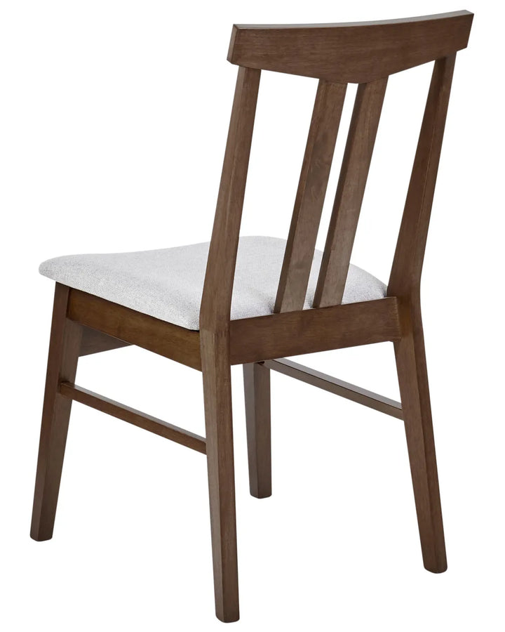 Set of 2 Dining Chairs Wood Light Grey Pam