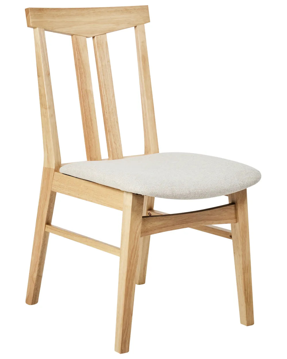 Set of 2 Dining Chairs Wood Light Beige Pam