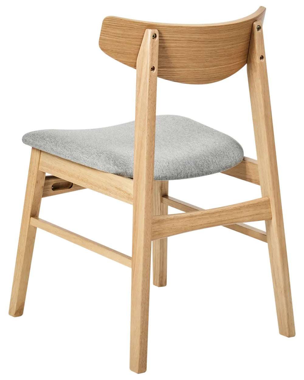 Set of 2 Dining Chairs Wood Light Brown/ Grey Molly