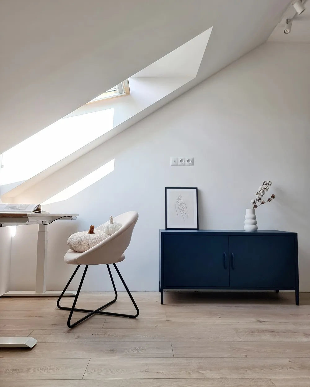 Dining Chair Velvet Off-White Ivan