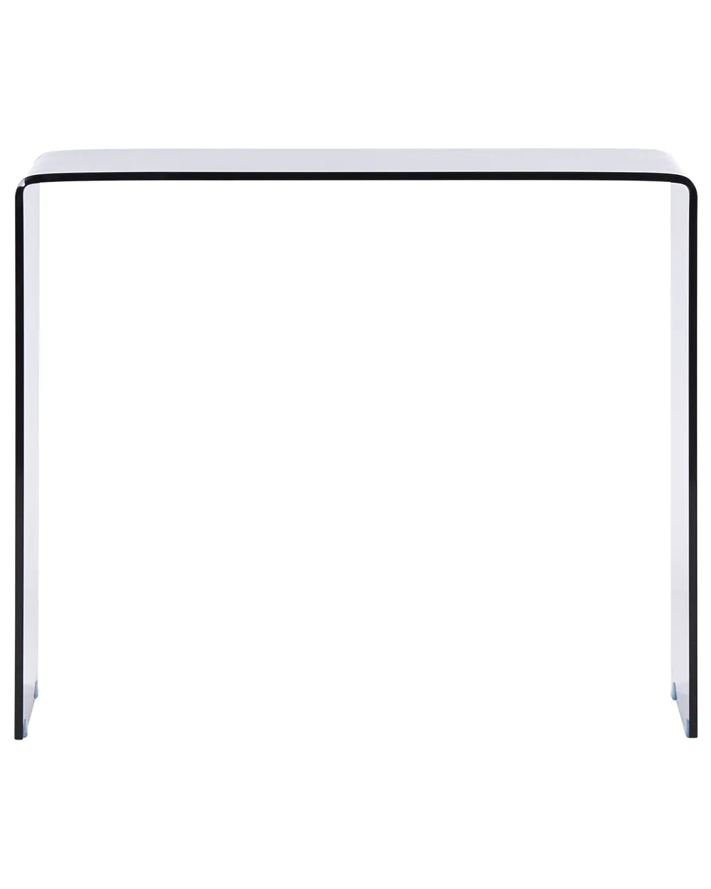 Console Table Tempered Glass Black Precise Finish Navaro