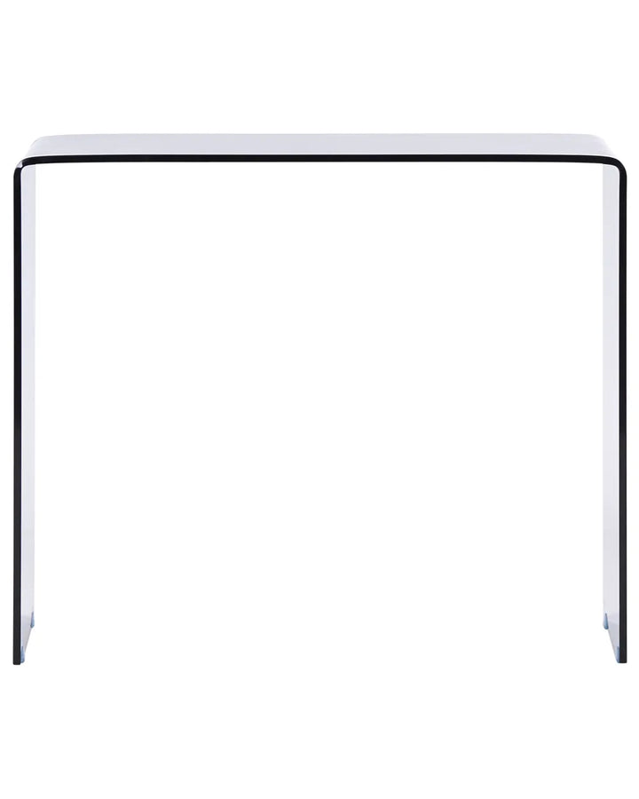 Console Table Tempered Glass Black Precise Finish Navaro