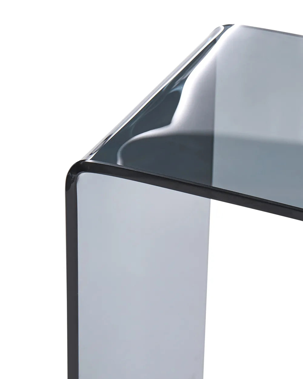 Console Table Tempered Glass Black Precise Finish Navaro