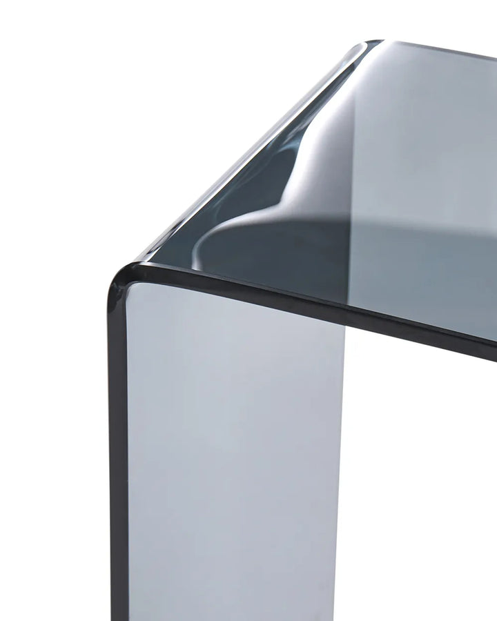 Console Table Tempered Glass Black Precise Finish Navaro