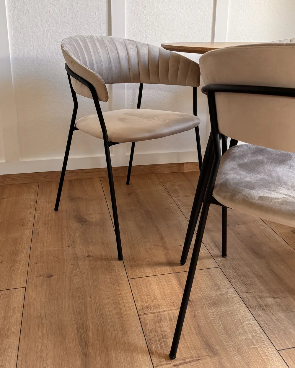 Set of 2 Dining Chairs Velvet Taupe Avy