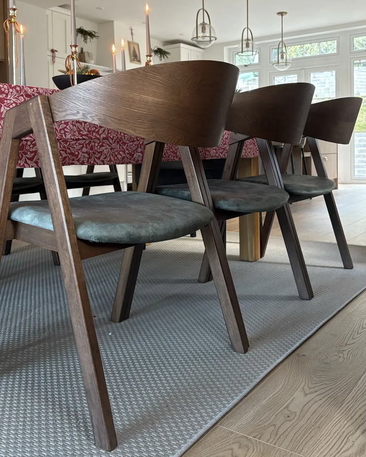 Set of 2 Dining Chairs Wood Dark Green Bill