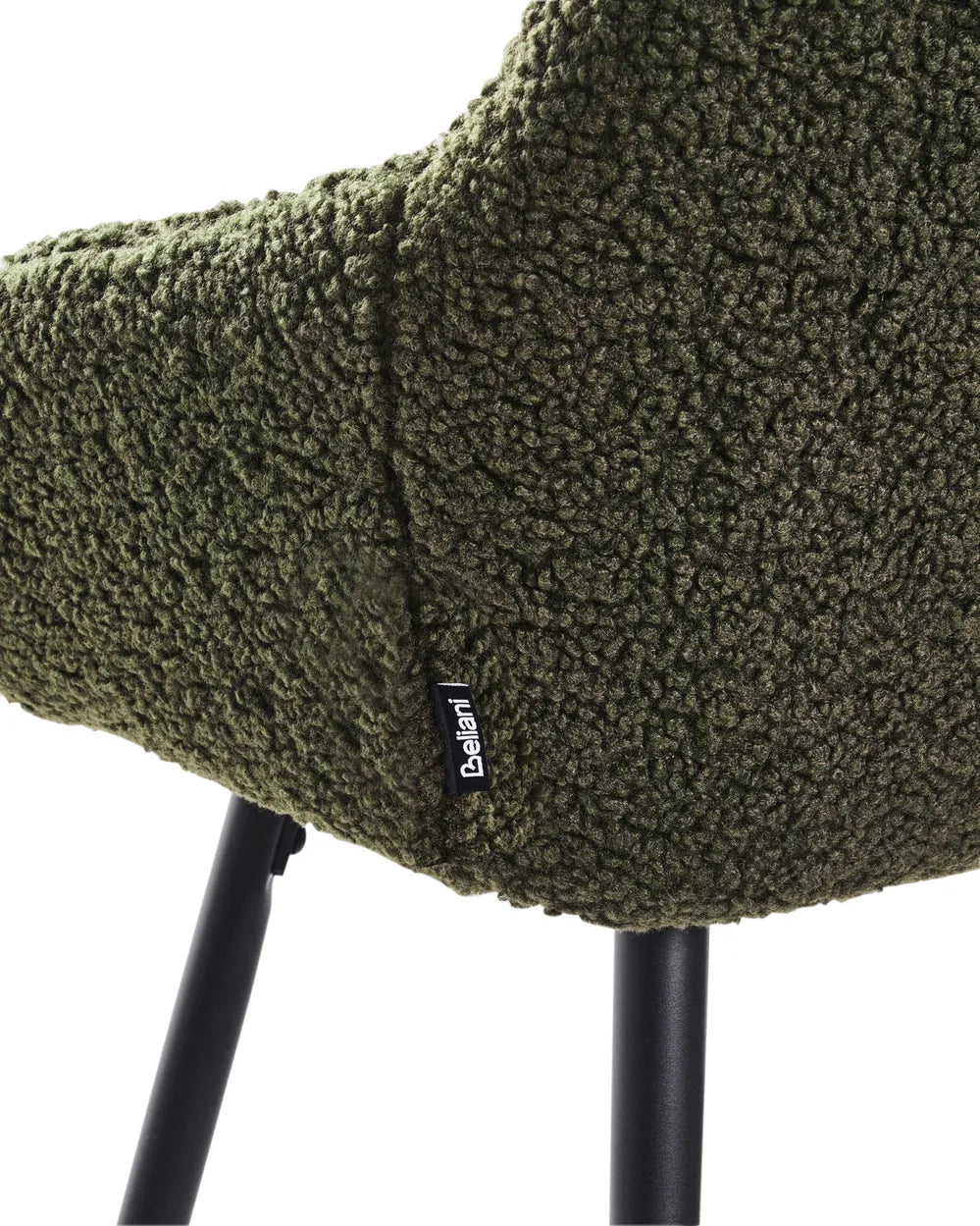 Set of 2 Bar Chairs Boucle Dark Green Frank