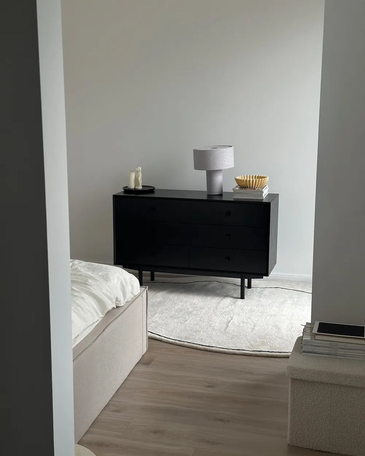 6 Drawer Chest Black Robust Frame Elaris