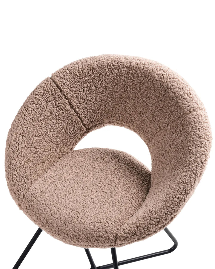 Dining Chair Boucle Taupe Ivan