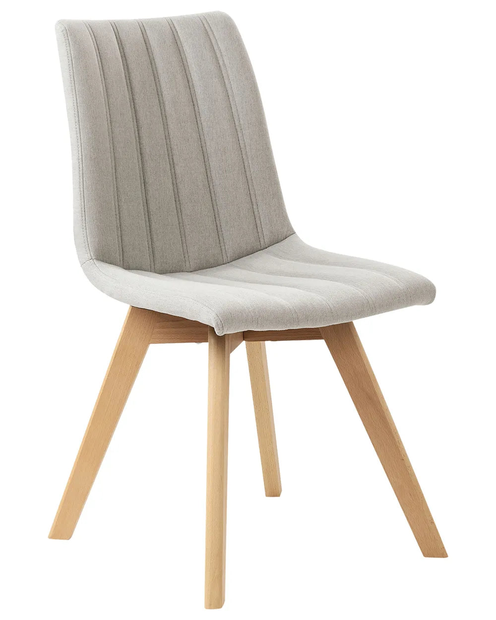 Set of 2 Dining Chairs Fabric Light Grey Aurelie