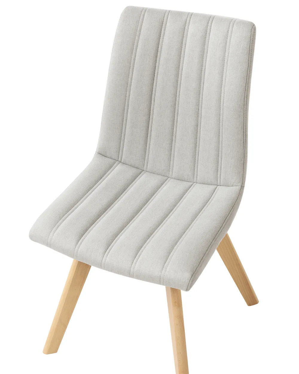 Set of 2 Dining Chairs Fabric Light Grey Aurelie
