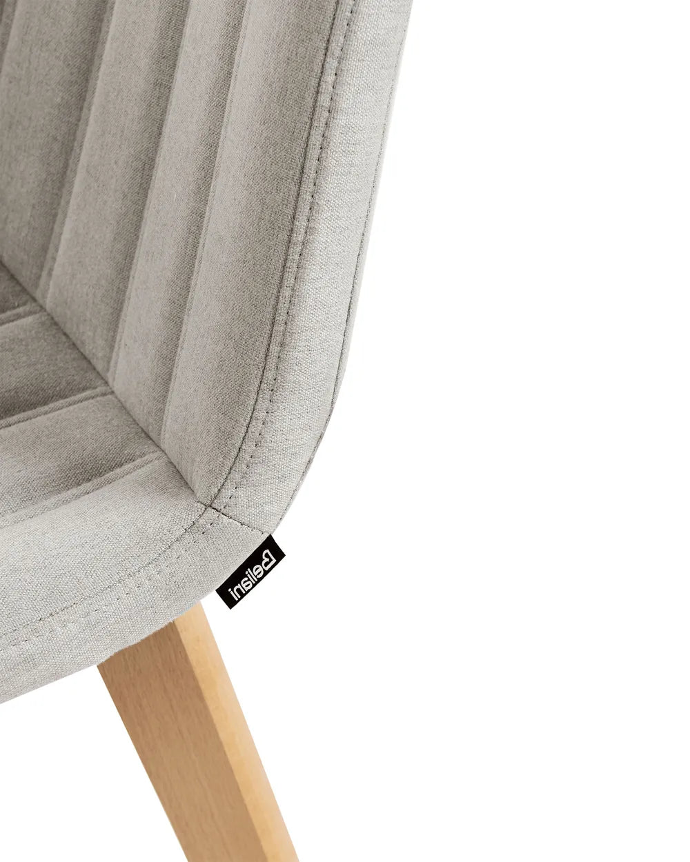 Set of 2 Dining Chairs Fabric Light Grey Aurelie