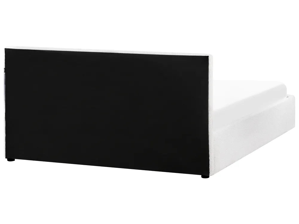 Ottoman Bed Boucle 160 x 200 cm (EU King Size) White Syll