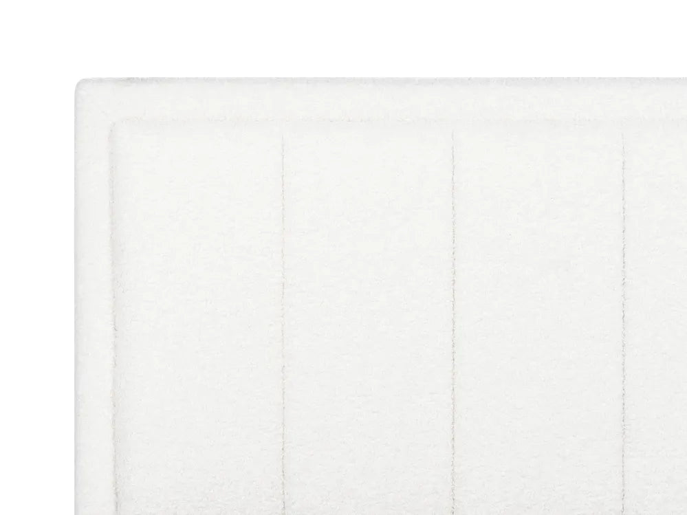 Ottoman Bed Boucle 160 x 200 cm (EU King Size) White Syll