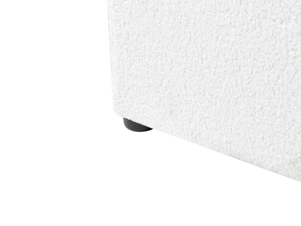 Ottoman Bed Boucle 160 x 200 cm (EU King Size) White Syll