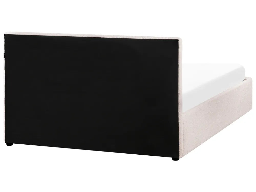 Ottoman Bed Boucle 140 x 200 cm (EU Double) Beige Syll
