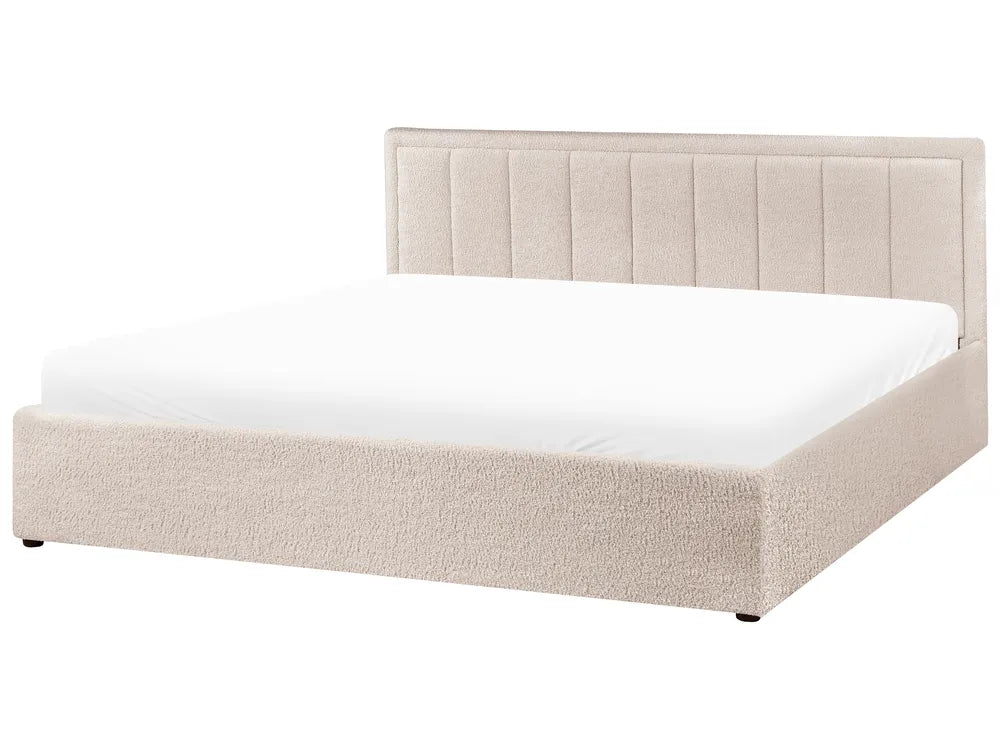 Ottoman Bed Boucle 180 x 200 cm (EU Super King) Beige Syll