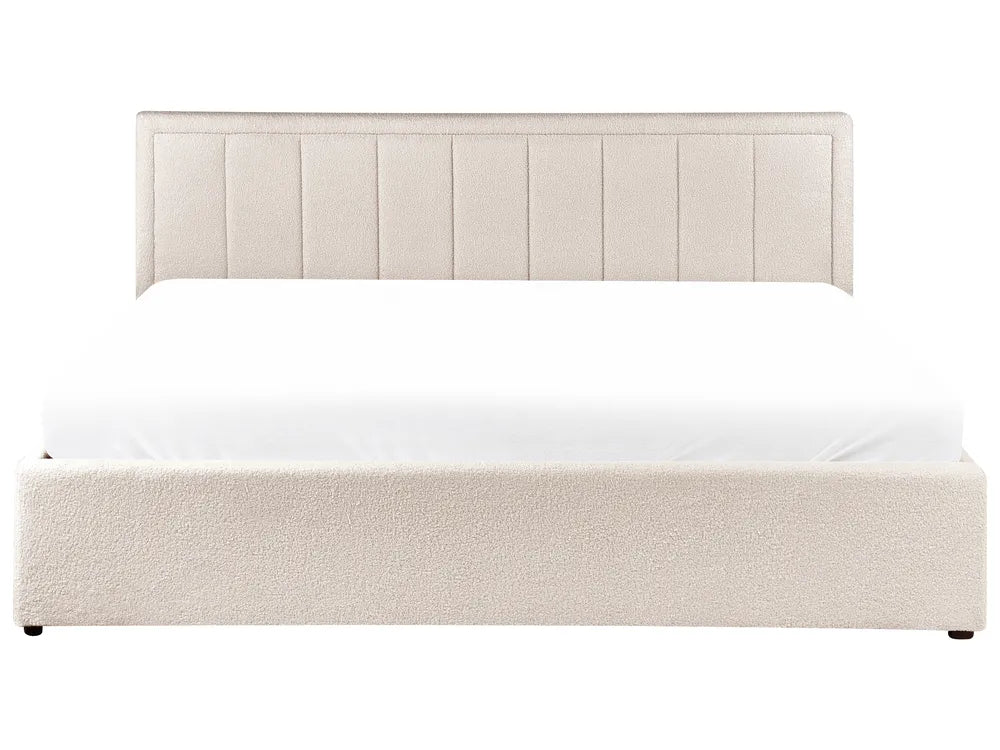 Ottoman Bed Boucle 180 x 200 cm (EU Super King) Beige Syll