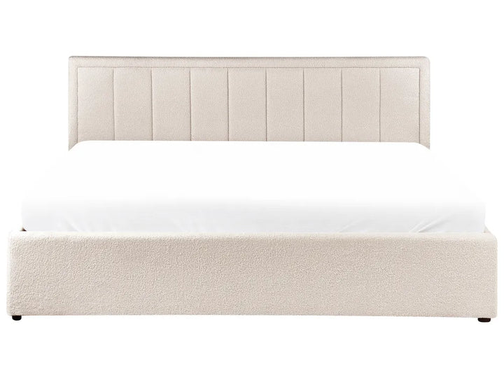 Ottoman Bed Boucle 180 x 200 cm (EU Super King) Beige Syll