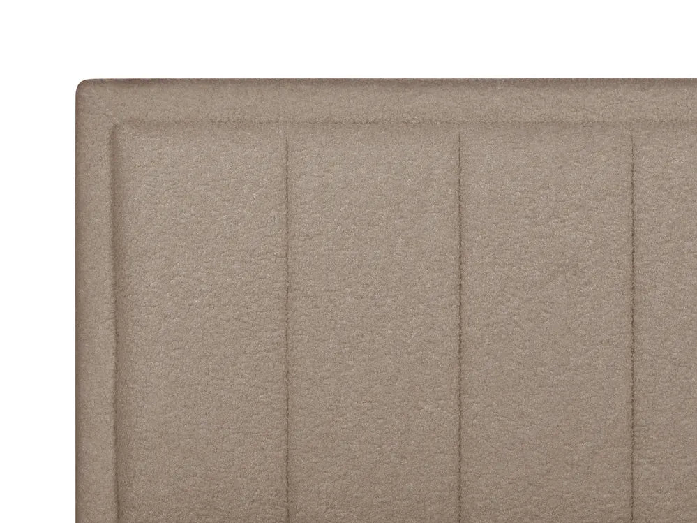 Ottoman Bed Boucle 140 x 200 cm (EU Double) Taupe Syll