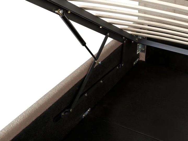 Ottoman Bed Boucle 140 x 200 cm (EU Double) Taupe Syll