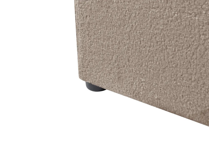 Ottoman Bed Boucle 140 x 200 cm (EU Double) Taupe Syll