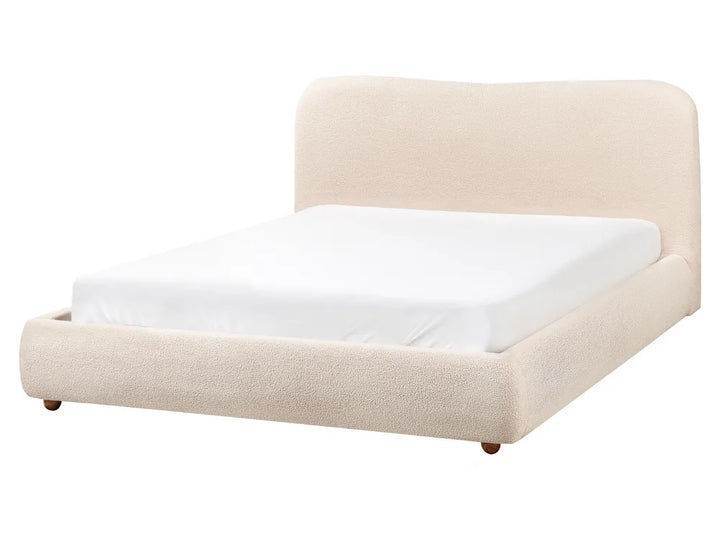 Ottoman Bed Fabric 160 x 200 cm (EU King Size) Light Beige Luke
