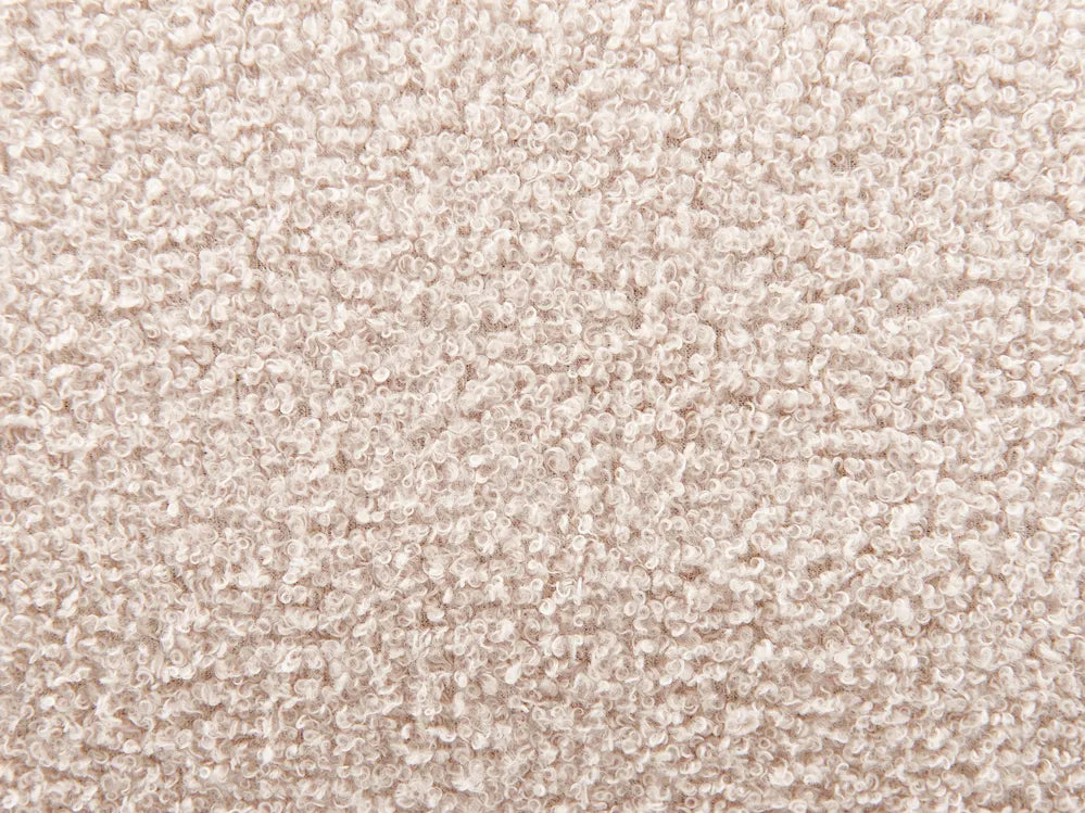 Ottoman Bed Boucle 160 x 200 cm (EU King Size) Light Beige Lorelai