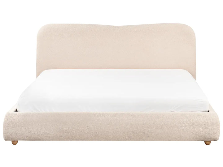 Ottoman Bed Fabric 180 x 200 cm (EU Super King) Light Beige Luke