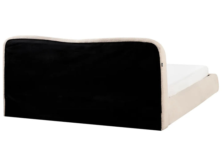 Ottoman Bed Boucle 180 x 200 cm (EU Super King) Light Beige Lorelai