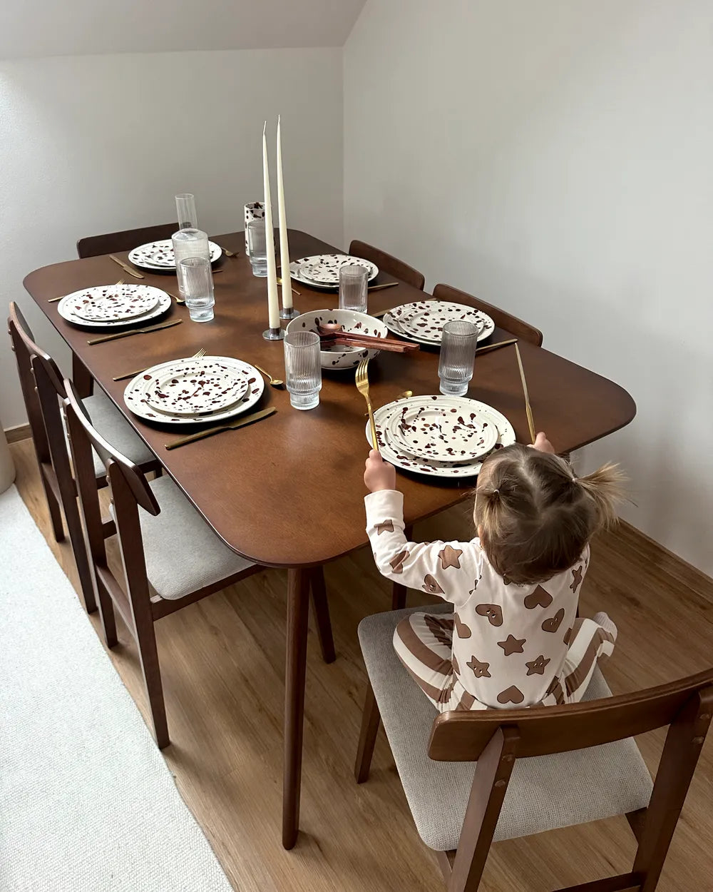 Set of 2 Dining Chairs Wood Taupe Niana