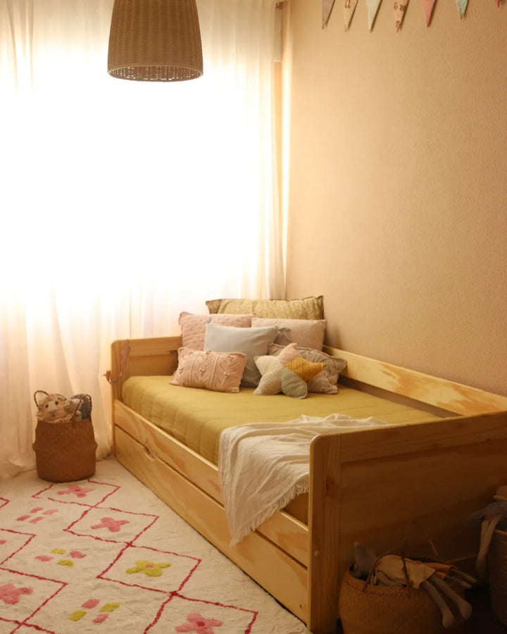 Trundle Bed Pine Wood Erthridge 90 x 200 cm (EU Single) Light Brown