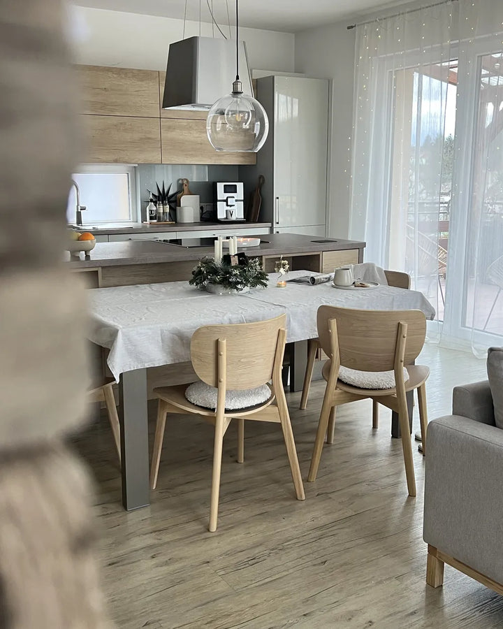 Set of 2 Dining Chairs Wood Light Brown Rini