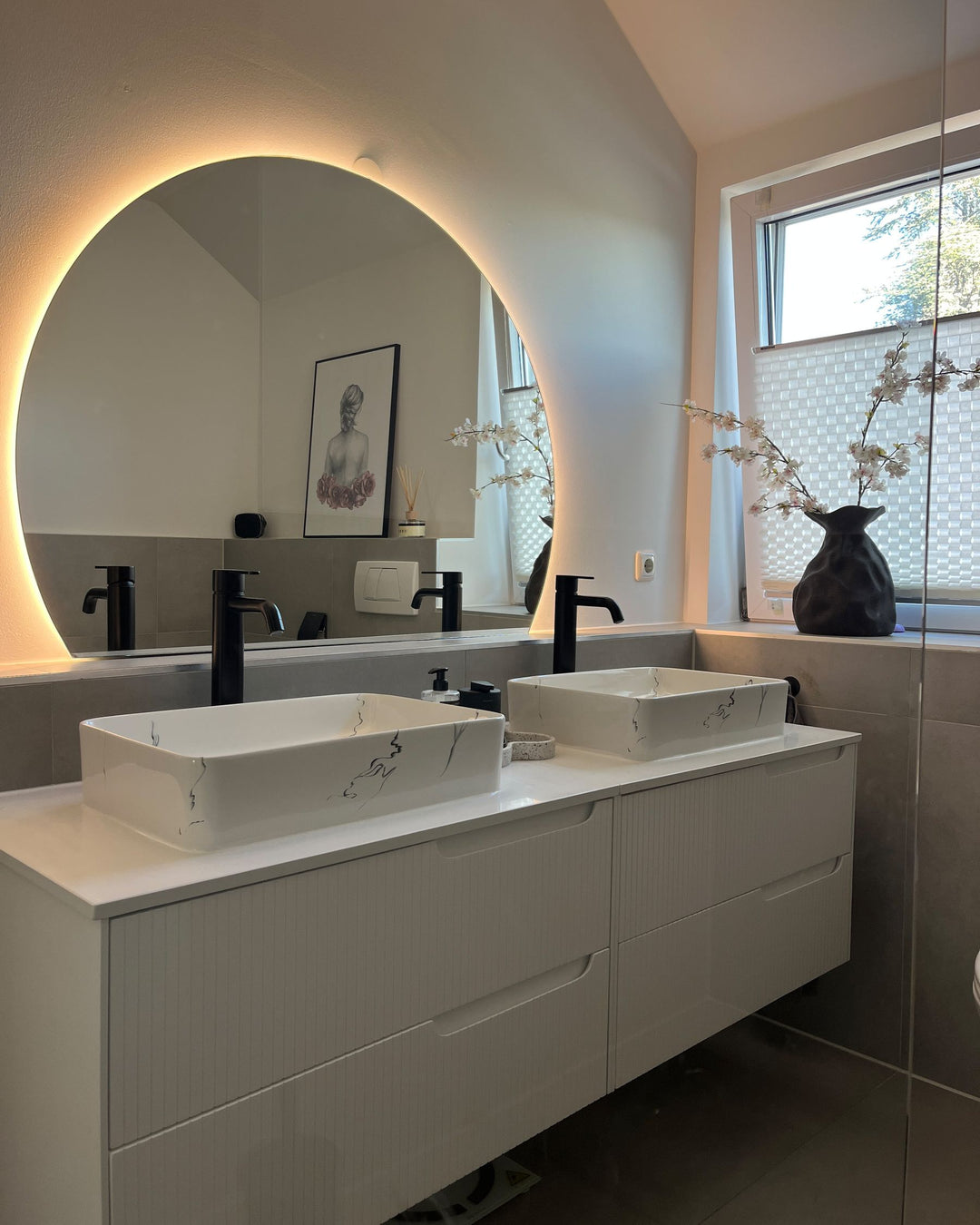 Wall Mounted Washbasin Cabinet 80 cm White Quintela
