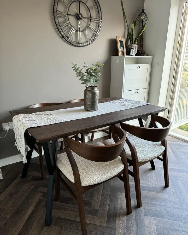 Set of 2 Dining Chairs Wood Light Beige Bea