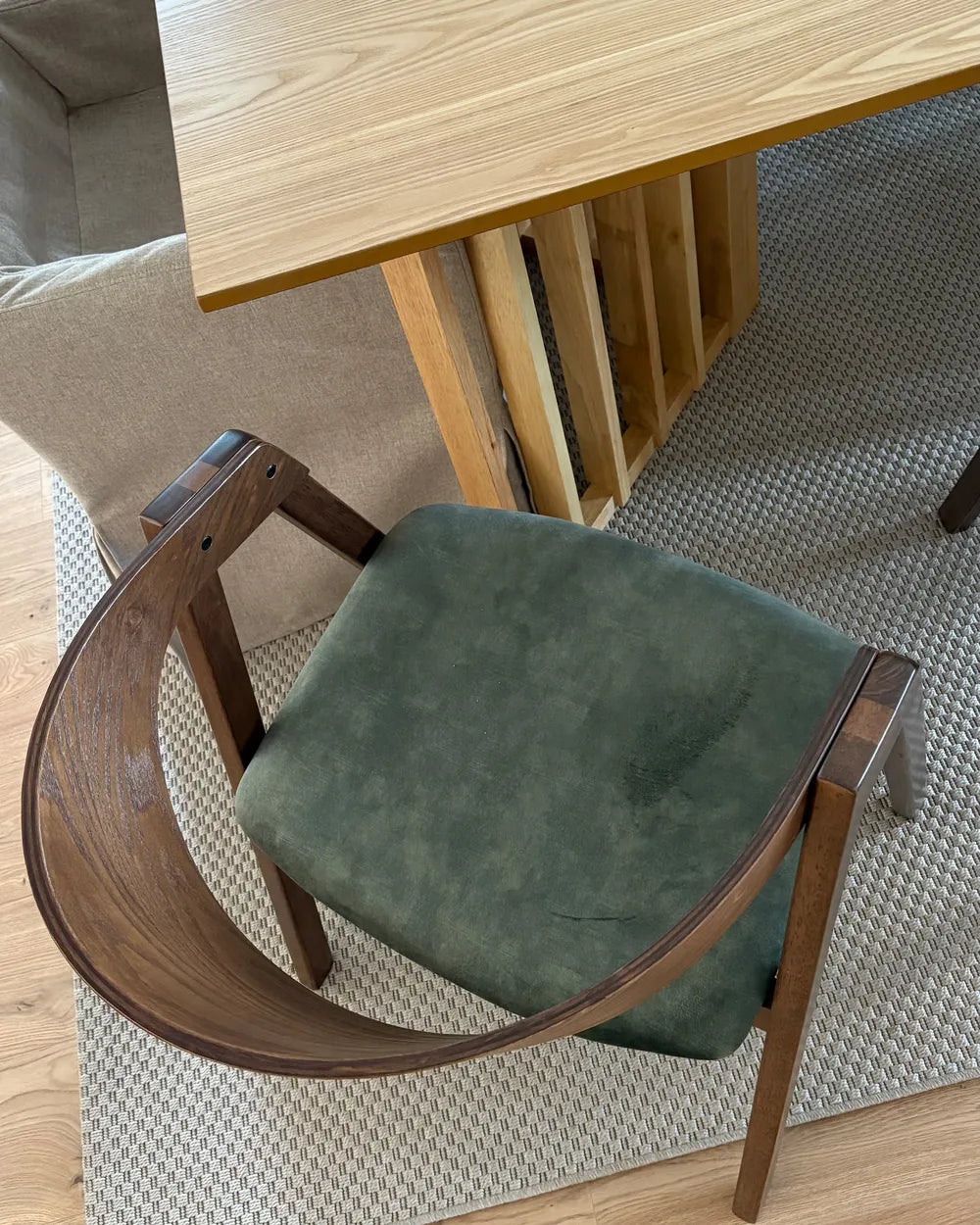 Set of 2 Dining Chairs Wood Dark Green Bill