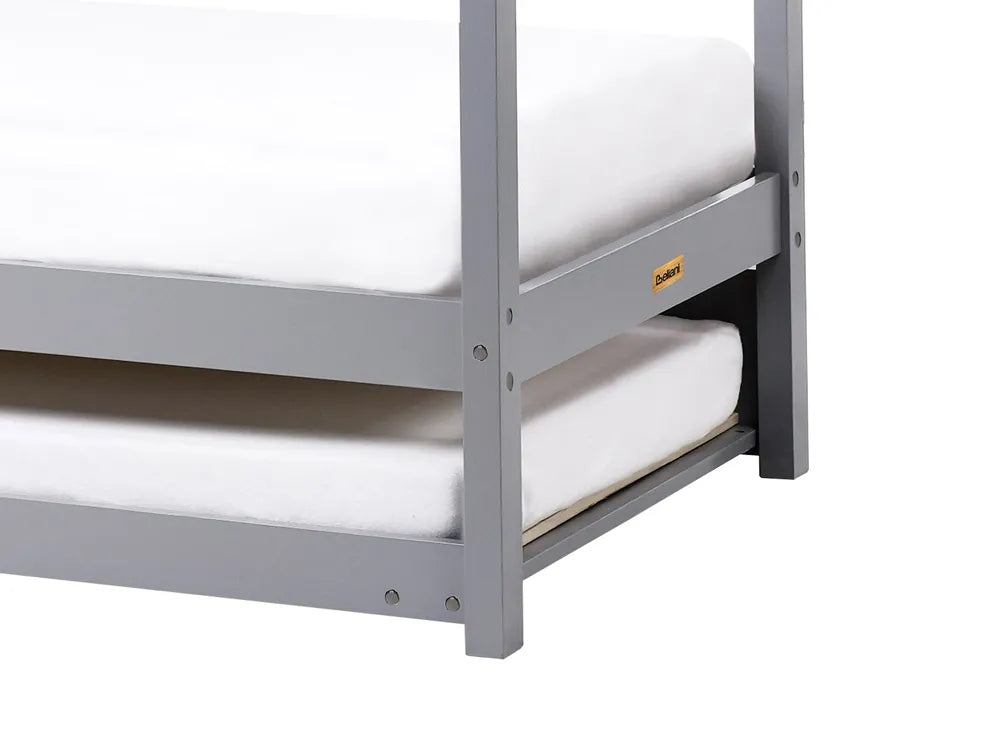 Kids Trundle Bed Pine Wood McElhattan 90 x 200 cm (EU Single) Grey