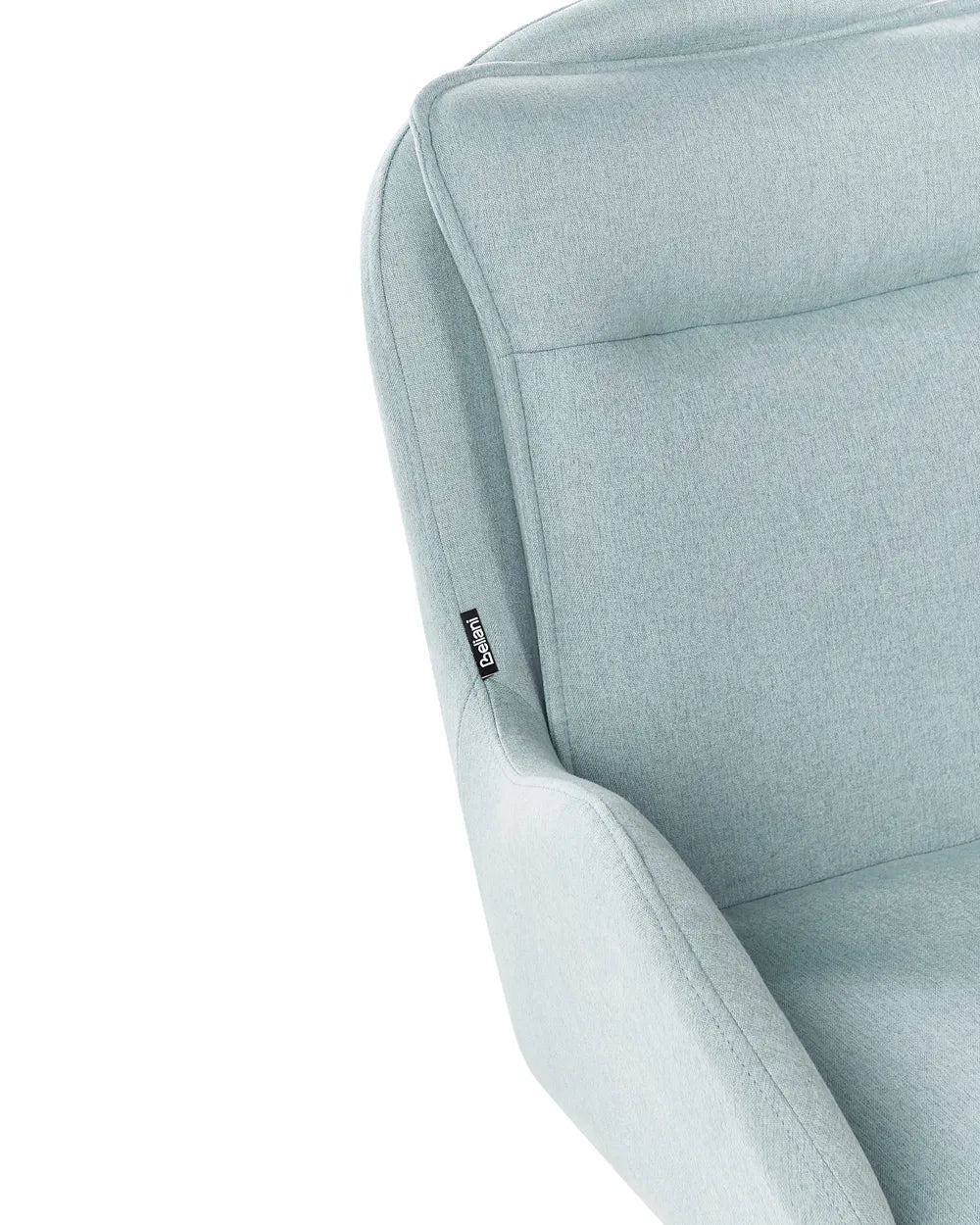 Set of 2 Dining Chairs Swivel Fabric Light Blue Fall