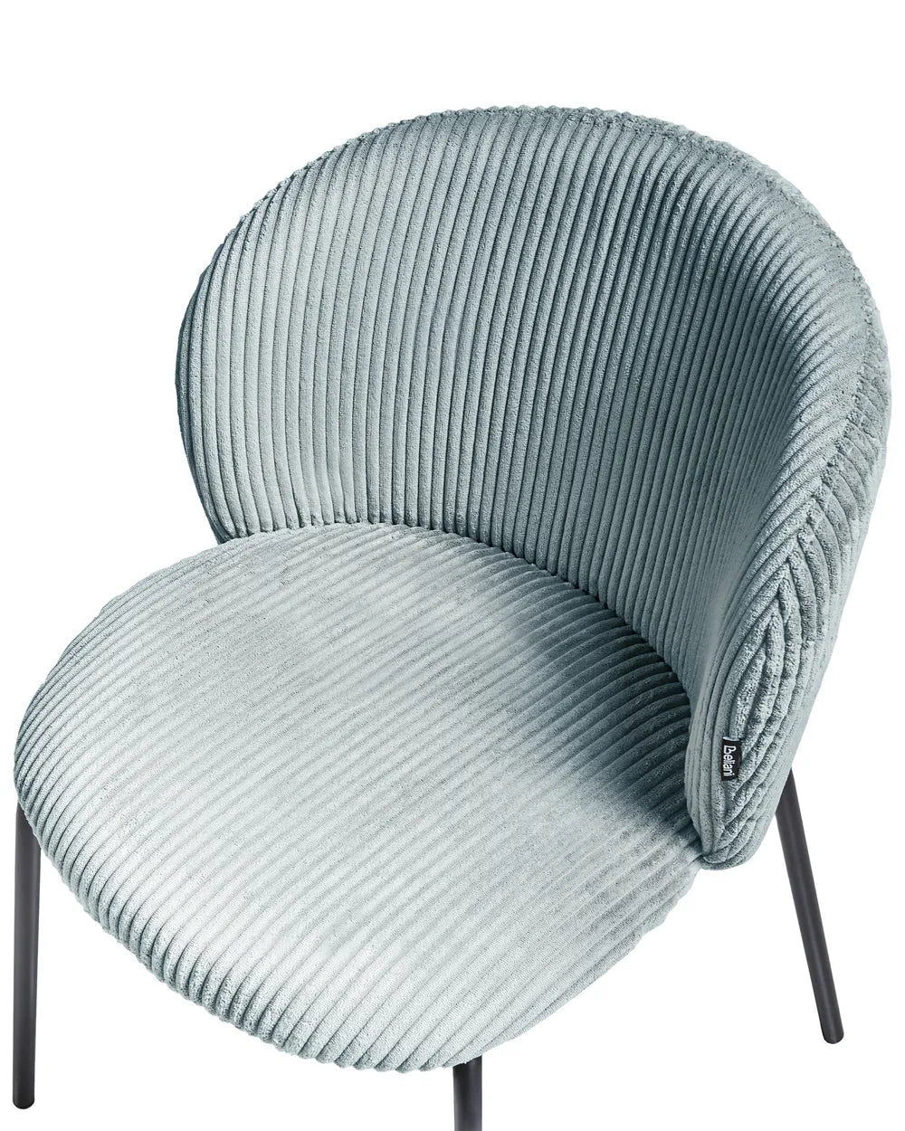 Set of 2 Dining Chairs Corduroy Light Blue Yve