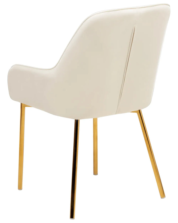 Set of 2 Dining Chairs Velvet Off-White Ophelia