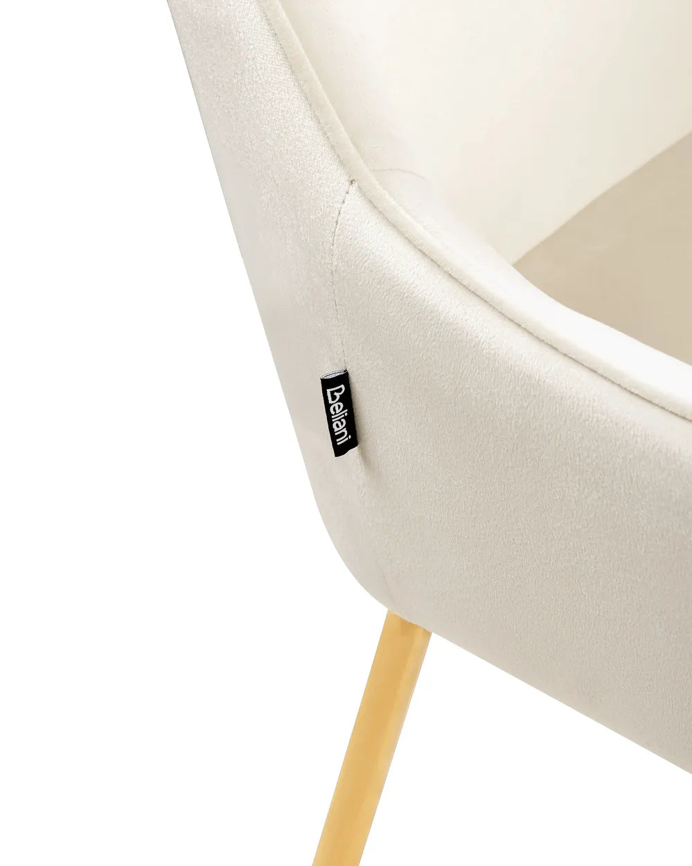 Set of 2 Dining Chairs Velvet Off-White Ophelia