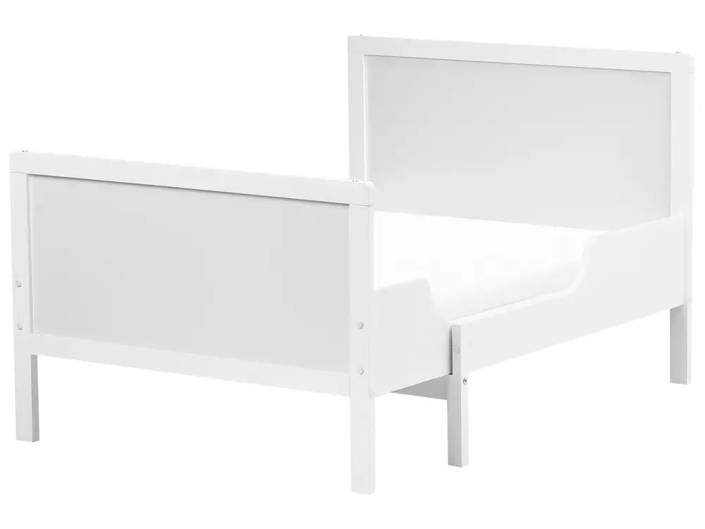 White bed frame on a white background