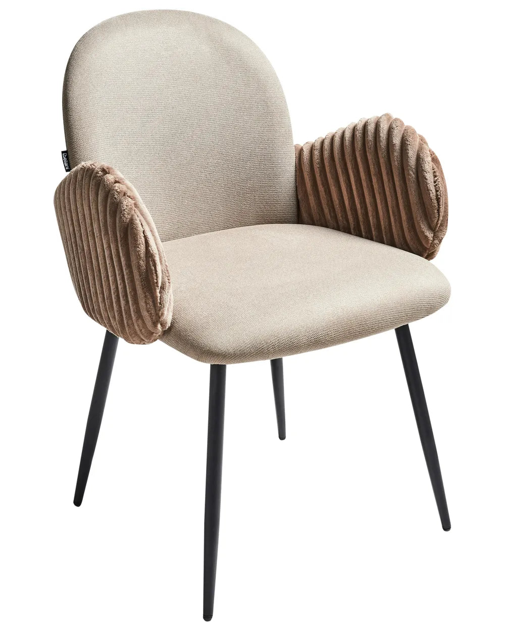 Set of 2 Dining Chairs Fabric Taupe Holly